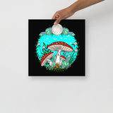 Mushrooms and Crystals Poster