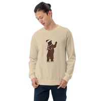 Barely Lit Santa Bear Unisex Sweatshirt