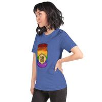 Barely Lit Rainbow Candle Unisex t-shirt