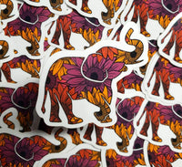 Daisy Elephant Sticker