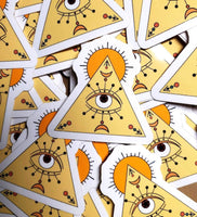 Eyes Up Pyramid Sticker
