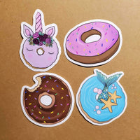 Set of Four Donuts Stickers