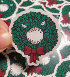Angry Wreath Sticker