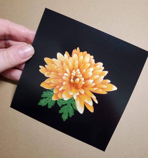 Orange Chrysanthemum Print