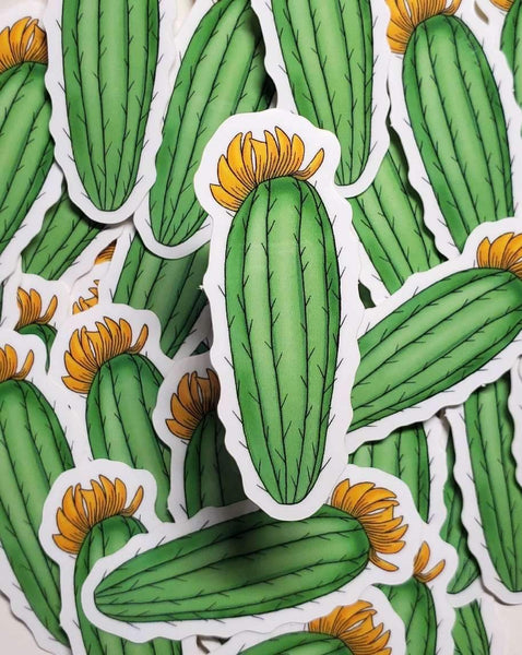 Yellow Flower Cactus Sticker