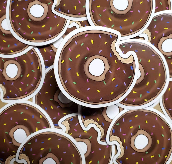 Chocolate Frosted Donut Sticker