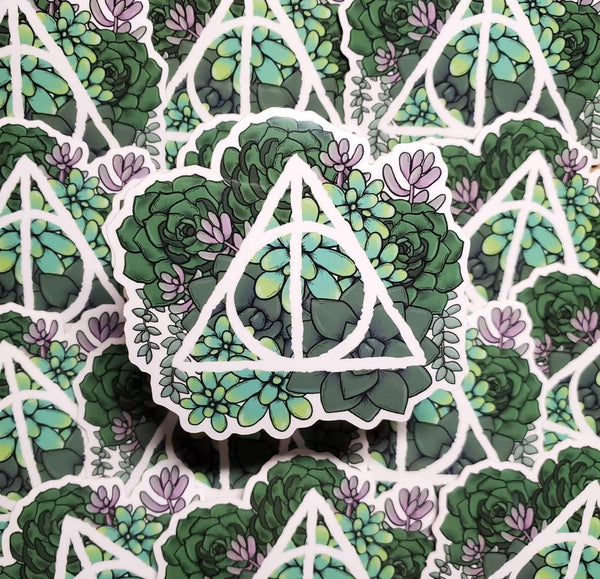 Hallows and Succulents Sticker