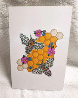 Floral Bee Art Print Set