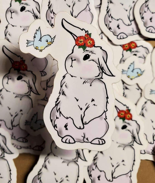 Bunny and Bird Friends Sticker