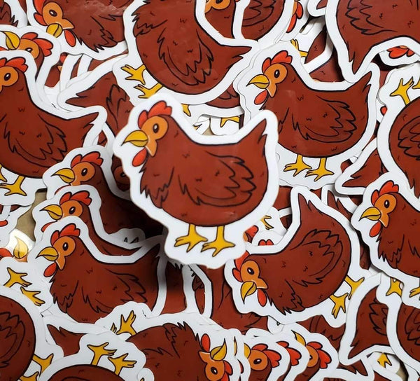Red Chicken Sticker