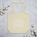 Lotus in White Eco Tote Bag