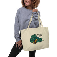 Never Tickle a Sleeping Dragon Large Organic Tote