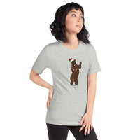 Barely Lit Christmas Bear Unisex t-shirt